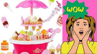 Ice cream pretend playset toy Satisfying ASMR toy set toys icecream danyatoyhouse viralvedio [upl. by Ahtamat]