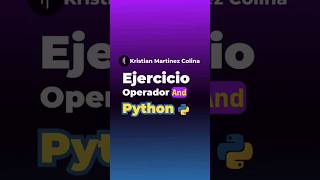 Ejemplo de and en Python aprende a usar and operadores and python and y condicionales en Python [upl. by Nekial]