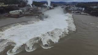 Willamette Falls Jan 2024 By Volume the 2nd largest waterfall in North America 2nd to Niagara [upl. by Lewap589]