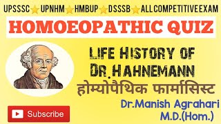 1  Life History of Dr Hahnemann  Father of Homoeopathy  Biography Of Dr Hahnemann [upl. by Winebaum]