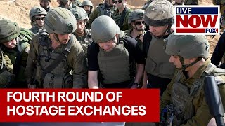 Israel war hostage release Fourth round of exchanges today Israeli official says LiveNOW from FOX [upl. by Dee]