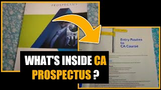 CA Prospectus First Look  Content Information  Zestful Facts [upl. by Ffej]