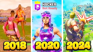 The ENTIRE Evolution of Fortnite HACKERS [upl. by Ardnasac632]