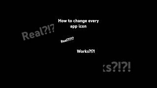 How to change every app icon works 100 howto icon every subscribe like [upl. by Onimixam]