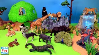 Toy Wild Zoo Animals  Learn Animal Names Video [upl. by Landan]