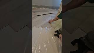 MOVING A VINYL FLOOR  HERRINGBONE VINYL FLOORING vinylflooring diy howto flooring installation [upl. by Adekahs171]