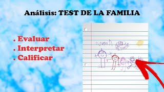 Test de la Familia  Análisis calificación e interpretación quotPASO A PASOquot  Pruebas proyectivas [upl. by Aivirt]