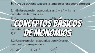 Monomios conceptos básicos octavo Monse [upl. by Lavelle]