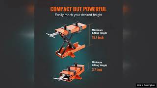 VEVOR Motorcycle Lift 500 kg Motorcycle Center Scissor Lift Jack with Saddle Review [upl. by Elleira]