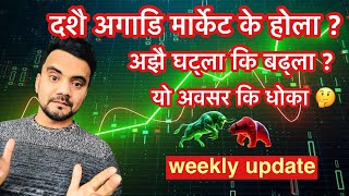 मार्केट कता जाला दशौ अगाडि   किन यसरि घटेको छ मार्केट NEPSEweekly analysis [upl. by Assened]