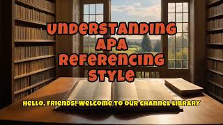 Understanding APA Referencing Style  APA [upl. by Greenberg]