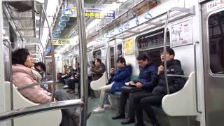 Ride on the subway in Busan South Korea [upl. by Herrington]