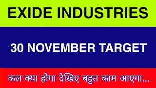 30 November Exide Industries Share  Exide Industries Share latest news Exide Industries Share news [upl. by Dailey]