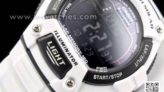 Casio Solar World Time 5 Alarms 100M Sport Watch WS220C7BV WS220C [upl. by Zzabahs255]