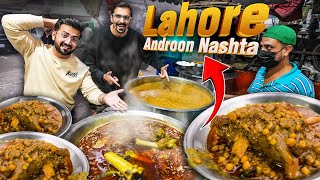 Androon Lahore Street Food Tour at Night  Lahori Nashta rat k 3 baje with RanaHamzaSaifRHS [upl. by Teddie699]