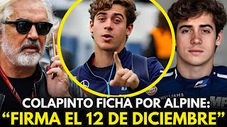 🎉🚀 ¡COLAPINTO FIRMA CON ALPINE 🔥✍️ FIRMA OFICIAL EL12 DE DICIEMBRE 🎄🎁 [upl. by Arrait]