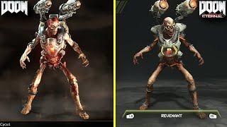 Doom vs Doom Eternal Demon and Character Models Comparison [upl. by Oinotnanauj]