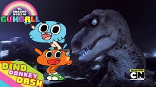 The Amazing World Of Gumball  Dino Donkey Dash  Gumball Games [upl. by Oigroeg]