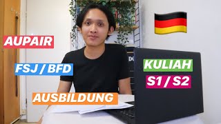 BAHAS PROGRAM AUPAIR FSJ  BFD AUSBILDUNG STUDIENKOLLEGS KULIAH S1S2 DI JERMAN  CARA KE JERMAN [upl. by Akemet386]