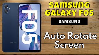 Samsung Galaxy F05 How to Auto Rotate Screen  Screen Rotation [upl. by Ianthe41]