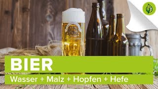 Der Brauprozess Wasser  Malz  Hopfen  Hefe  Bier [upl. by Fleece]