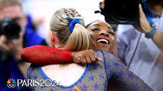 Simone Biles Jade Carey fulfill their medal goals in vault at the Paris Olympics  NBC Sports [upl. by Murry]