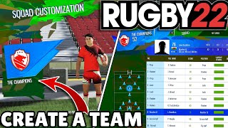 RUGBY 22 Create A Team amp Career Mode  All Customizations  How To Make a Team and Start a Career [upl. by Ardnikat]