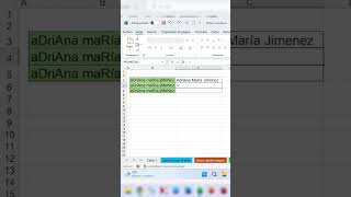 Funciones para manipular texto en excel  Cambiar mayúsculas en minúsculas excel microsoftoffice [upl. by Otokam]