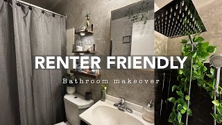 EXTREME BATHROOM MAKEOVER UNDER 300  RENTER FRIENDLY BATHROOM RENO [upl. by Alokin840]