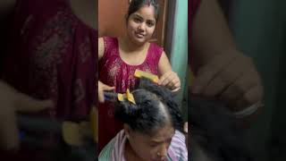 Ghore ki vabe hair straightening korlam full video 🔥❤️🔥 youtubeshorts minivlog hairtricks [upl. by Ahilam188]