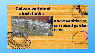 Galvanized steel stock tanks new addition to our raised garden beds [upl. by Malloy]