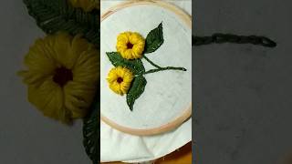 3d flower embroidery for blouses and kurti beautifulhandembroideryflowerdesign trending [upl. by Kotz]