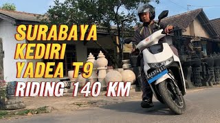 LUAR KOTA pakai MOTOR LISTRIK 140 KM YADEA T9  Surabaya  Kediri [upl. by Nahtanaoj]