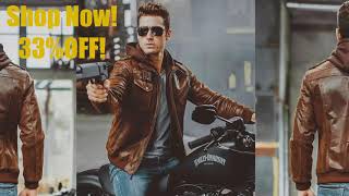 Men’s Real Leather Motorcycle jacket Removable Hood winter coat Men Warm Genuine Leather jackets [upl. by Harp]