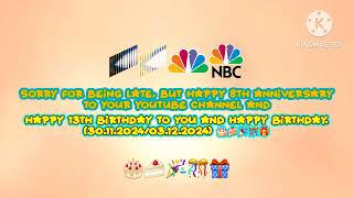 Day 3 my 8th anniversary and 13th birthday message goes to NBCSPE and Jonik2011 [upl. by Arhsub133]