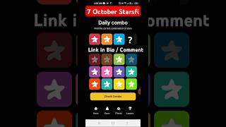 7 October starsfi daily combo today  daily combo starsfi today starsfi starsfidailycombo [upl. by Anitsim413]