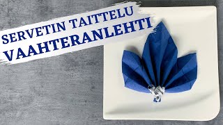 🍁DIY – Servetin taittelu  Lehti  Syksy [upl. by Ahon]