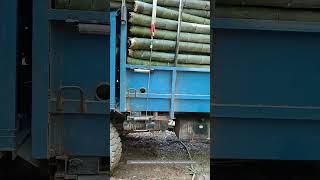 Process Of Using Hydraulic Automatic Rope Tightener To Fix Bamboo [upl. by Jud]