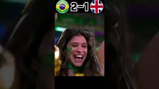 Brazil Vs England penalty Shootout World Cup Imaginary All Goals shorts football neymar [upl. by Brook]