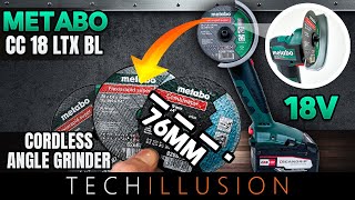 🔥HOW GOOD is the MINI 76mm Cordless Angle grinder from METABO😱  CC 18 LTX BL  Review amp Test [upl. by Debarath]