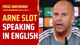 Arne Slot  New Liverpool manager speaking in English [upl. by Tizes682]