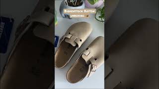 BIRKENSTOCK BOSTON UNBOXING TOBACCO BROWN 📦 shorts [upl. by Hennie]