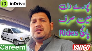 Pura Din Sirf 5 RideIndrive Careem Yango Earning Vlogs [upl. by Kelsi]