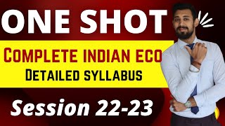 One Shot  Indian eco  Full syllabus  Boards 2023  Class 12 [upl. by Ahsie810]