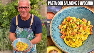 FETTUCCINE al SALMONE AFFUMICATO AVOCADO e LIME Pronte in 10 Minuti  Ricetta di Chef Max Mariola [upl. by Ecirtemed928]