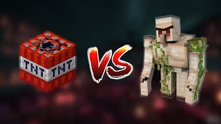 Minecraft 😂 ✴️Tnt Vs Iron Golem  Epic Mob battle [upl. by Eilrac447]