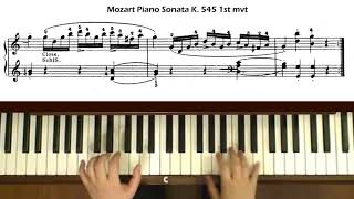 Mozart Piano Sonata in C Major K 545 Allegro mvt by Janes friend Kiyona [upl. by Showker]