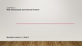 Revision Lecture Chapter 3  Part I  CA Inter  Risk Assessment and Internal Control [upl. by Barbey]