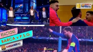 Reactions to Sergi Robertos 61 Goal against PSG Mar 17 [upl. by Carlile217]