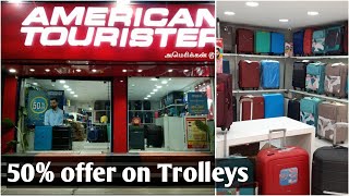 American Tourister Trolley Bag Shopping Vlog  50 Offer on Trolley Bags Best Trolley Bags [upl. by Dnomyad]